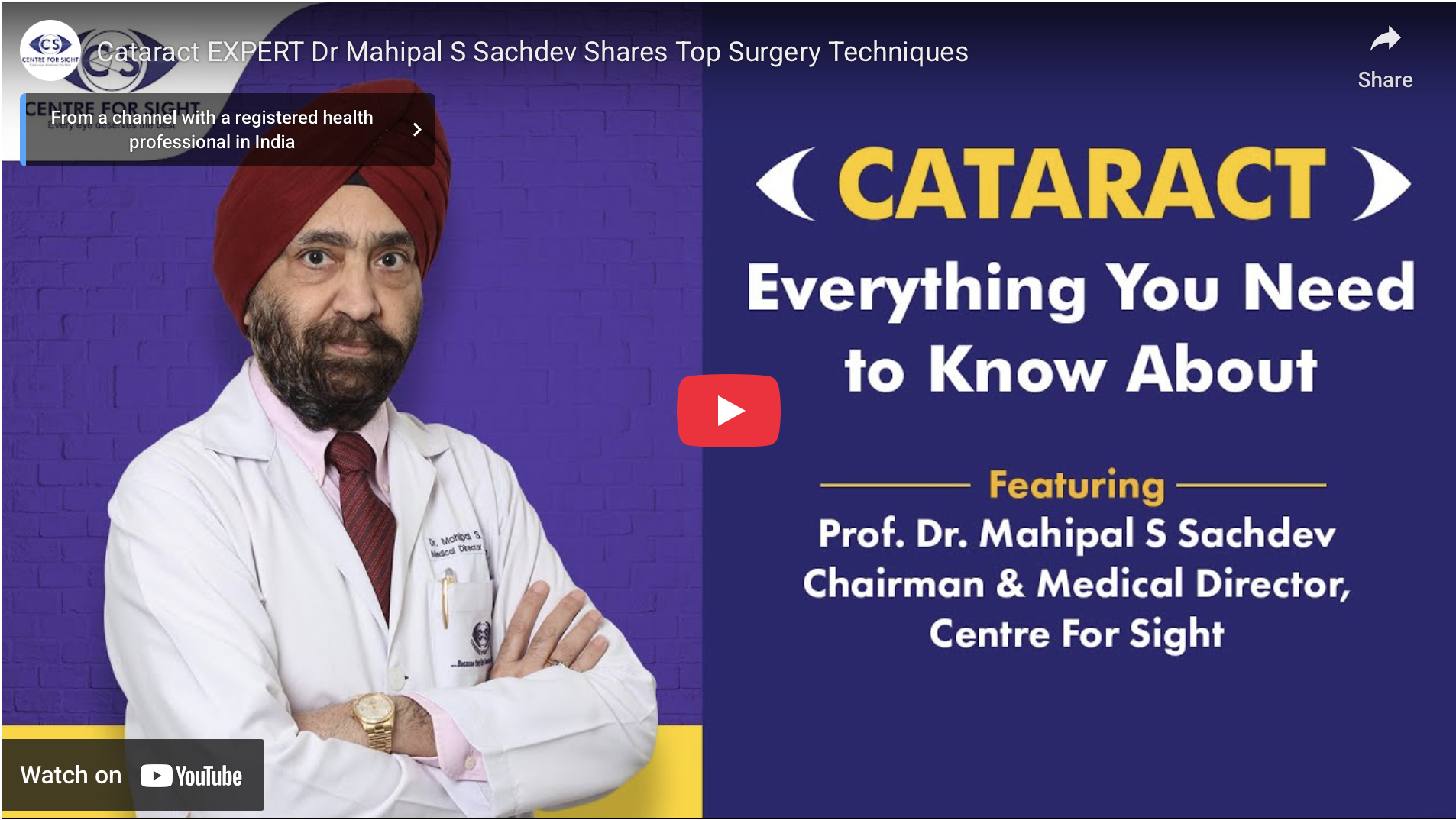 Cataract surgery video preview